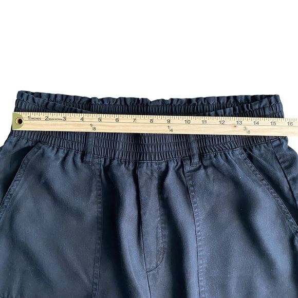 Abercrombie & Fitch Women's Joggers L Black Elastic Paper Bag Waist Lyocell - Picture 3 of 9